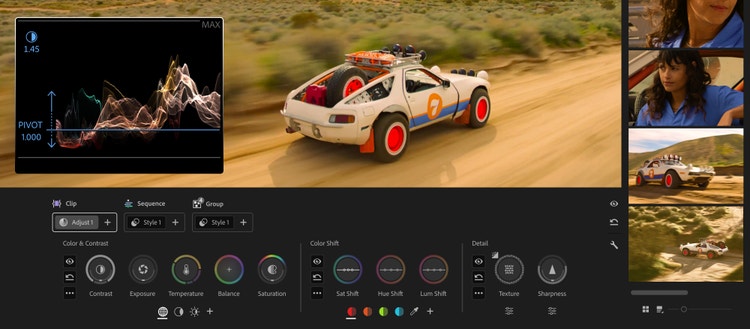 Image of racecar using AI-powered creation in Firefly.
