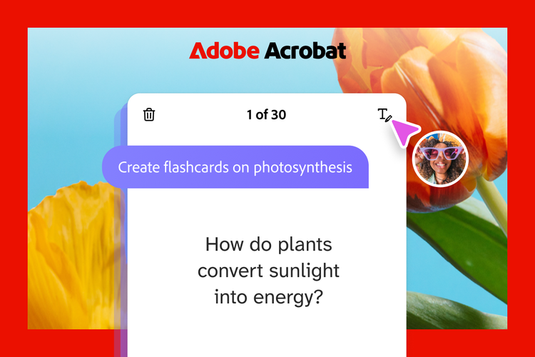 Adobe Acrobat- Create flashcards on photosynthesis