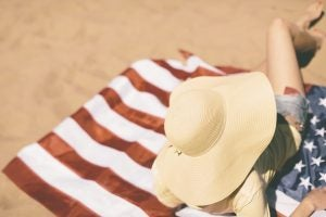 young woman on the beach