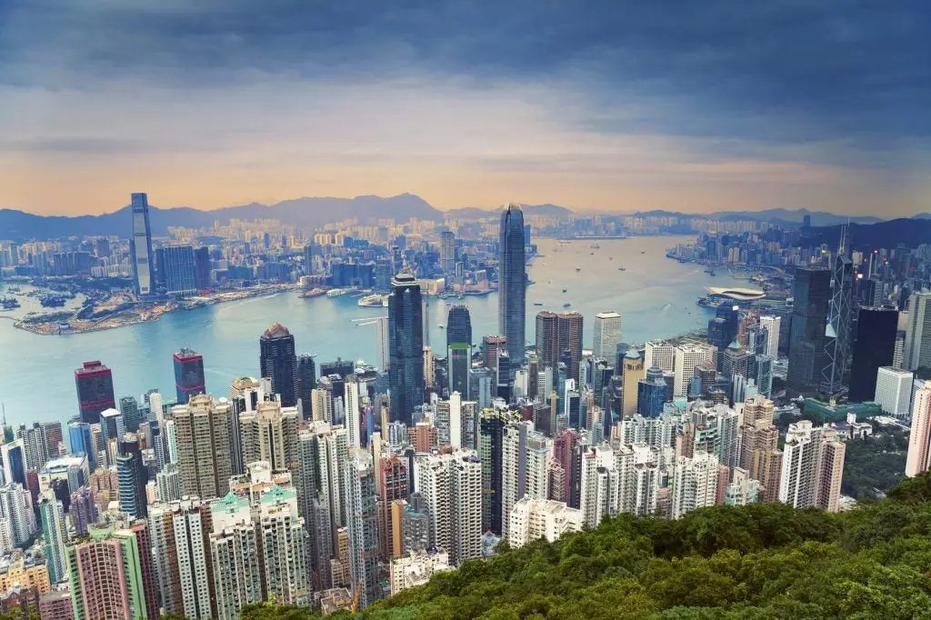 Hong Kong. Image of Hong Kong skyline view from Victoria Peak.