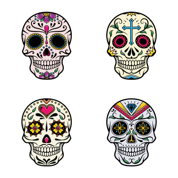 Vector illustration of Skull the Day of the Death