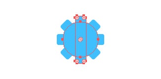 角丸長方形と外側の円を合体した図