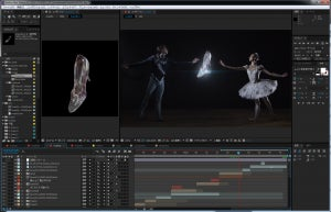 スタッフが作成した4KのCGも出力時にGoPro Cineformを採用。タイトル素材のガラスの靴は、After EffectsのプラグインElement 3Dで短時間で作成した。