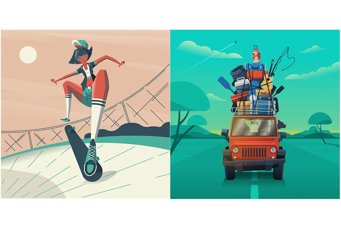 鮮やかで気まぐれなイラストが楽しい Robert Filip の世界 Adobestock