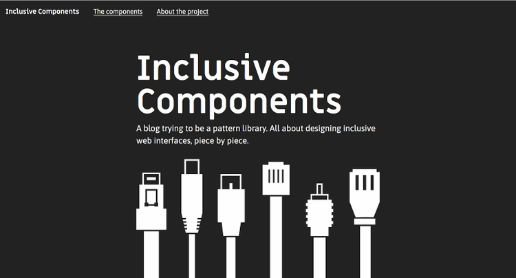 ヘイドン・ピカリングのブログ『Inclusive Components』のホームページのスクリーンショット。