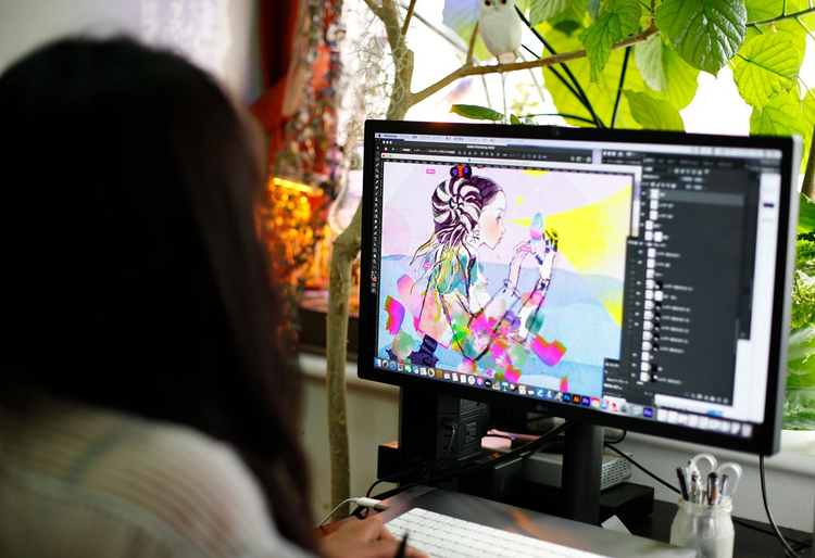 大森とこ Adobe Frescoならコラージュのように表現を組み合わせられる Adobe Fresco Creative Relay 07