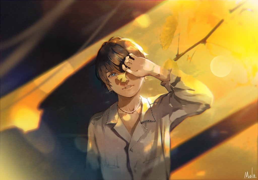 夕暮れの湖面 絵画 イラスト バーゲンで イラスト