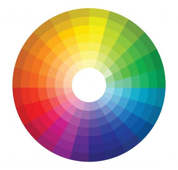 どの色の組み合わせが効果的かについて発想を得るために色相環は有効。