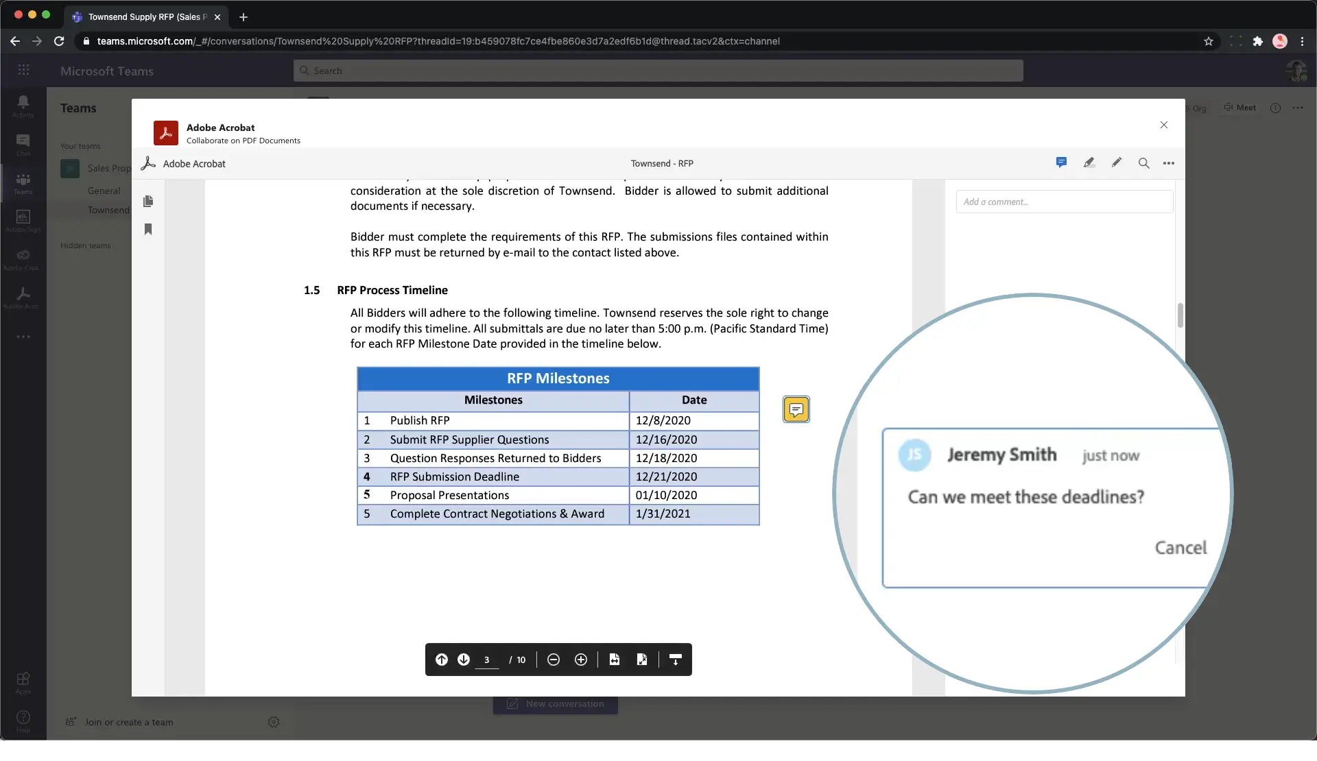 Adobe Acrobat for Microsoft Teams