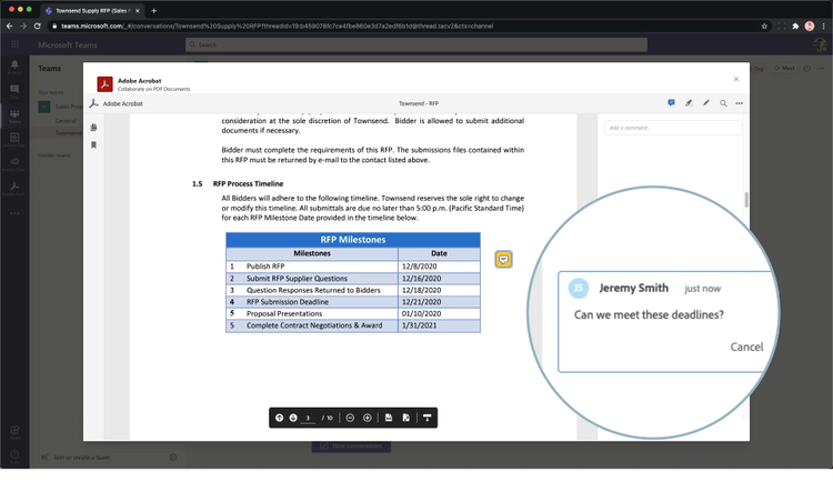 Adobe Acrobat for Microsoft Teams