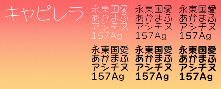 書体見本　キャピレラ