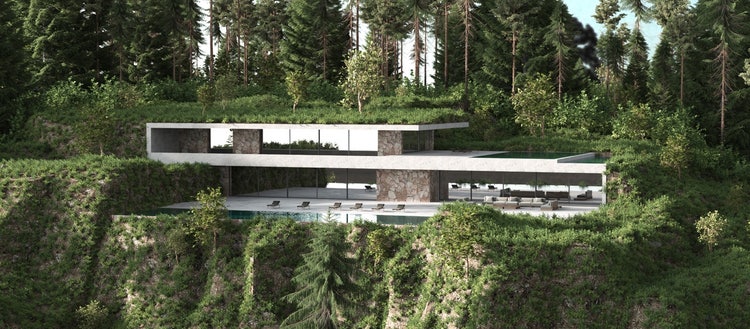 A building surrounded by trees Description automatically generated with low confidence