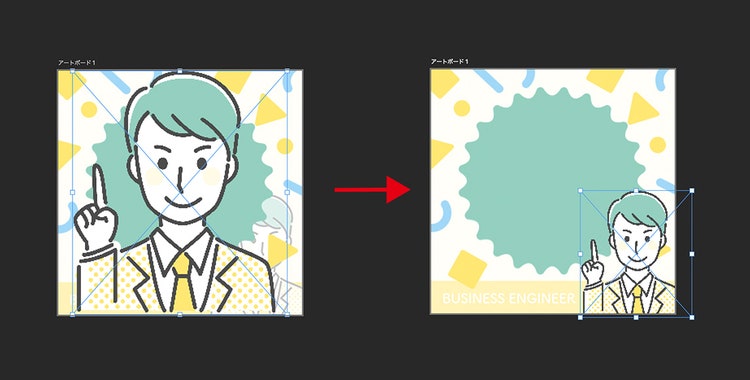 モニター画面に映る男性の絵 低い精度で自動的に生成された説明