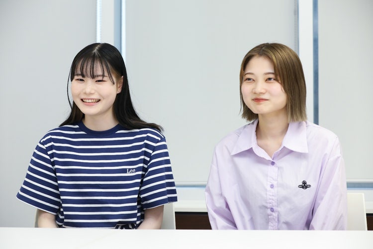 建築学部 建築学科 3年　牛田 響子さん(左) 西田 奈生さん(右)