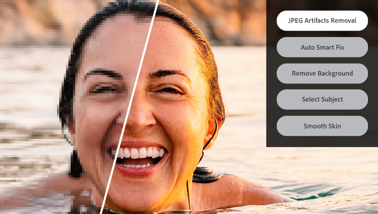 A person smiling in water Description automatically generated