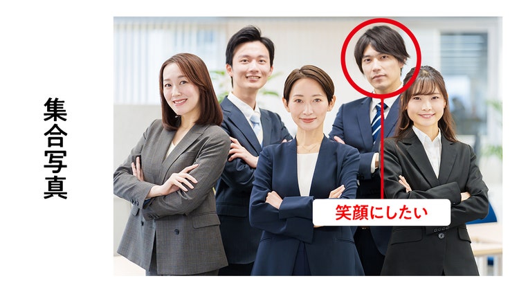 スーツを着た男性たちと女性 中程度の精度で自動的に生成された説明