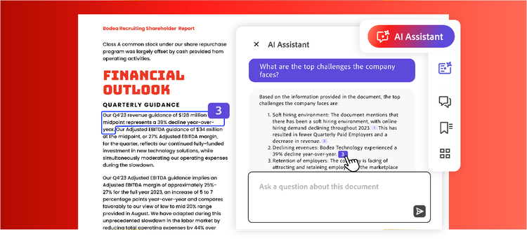 Adobe Acrobat AI Assistant.