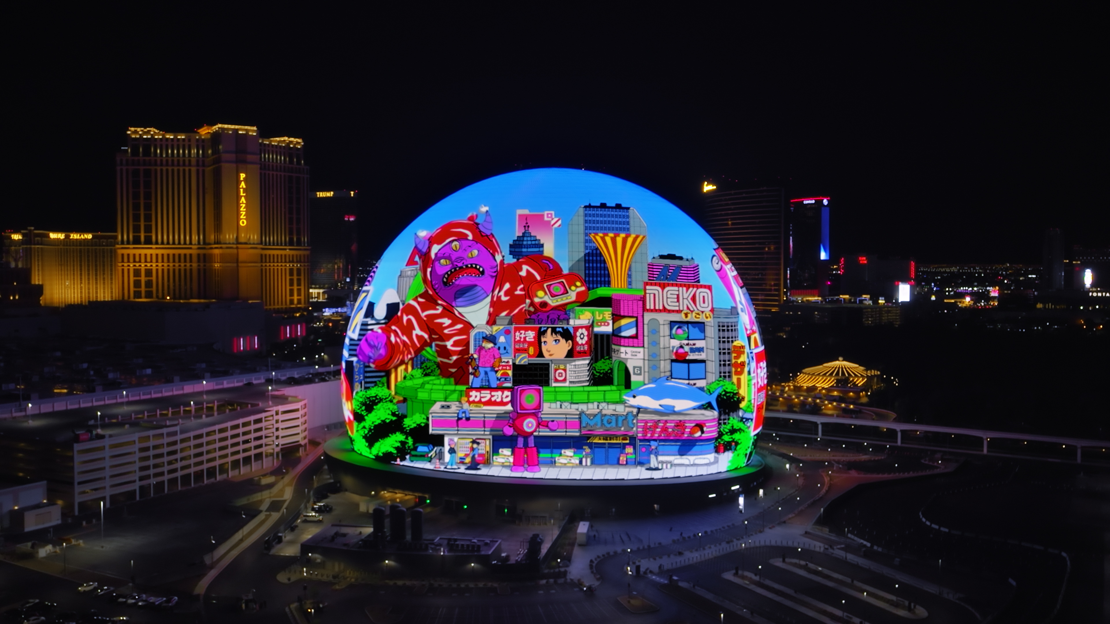 日本人クリエイターが挑んだ、Adobe Summit「Sphere」巨大球体広告映像