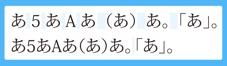 文字組み・変更点