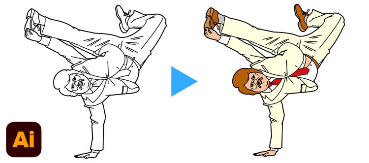 Photoshopの生成AIでポーズを再現　3