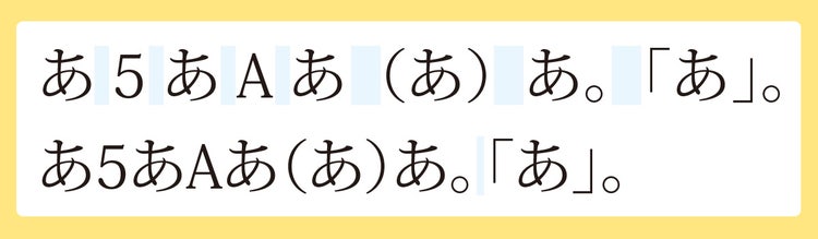 文字組み例