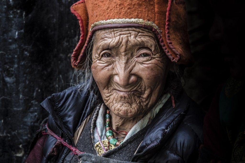 Village-elder-at-festival-Karsha-Zanskar-India-1024x683