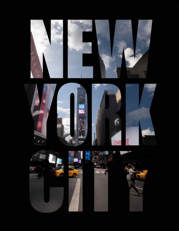 Poster that says New York City.