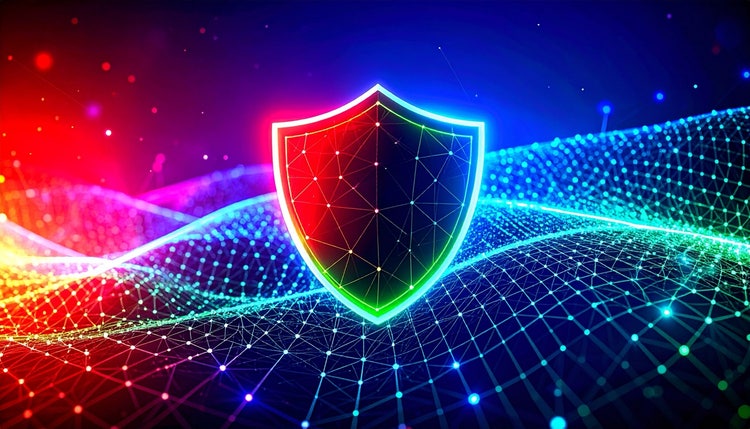 A colorful shield on a grid AI-generated content may be incorrect.