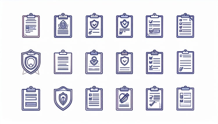 A collection of clipboards with icons AI-generated content may be incorrect.